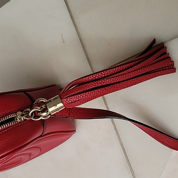 Authentic Gucci Soho Leather Disco Crossbody RED Shoulder Bag - Picture 10 of 10